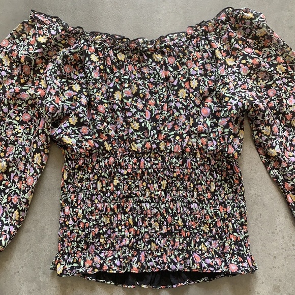 Anthro Viscose Floral Off The Shoulder Top--XS - Picture 8 of 11